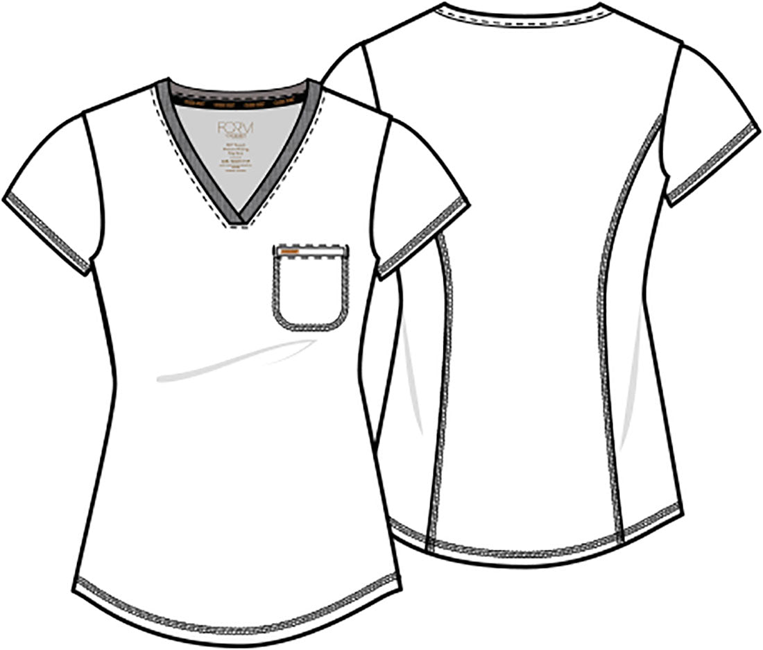 Cherokee Form Tuckable V-Neck Top-CK819