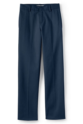 School Uniform Flat Front Pants in Navy Blue -Unisex