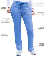 Adar Pro Women's Slim Fit Scrub Pants