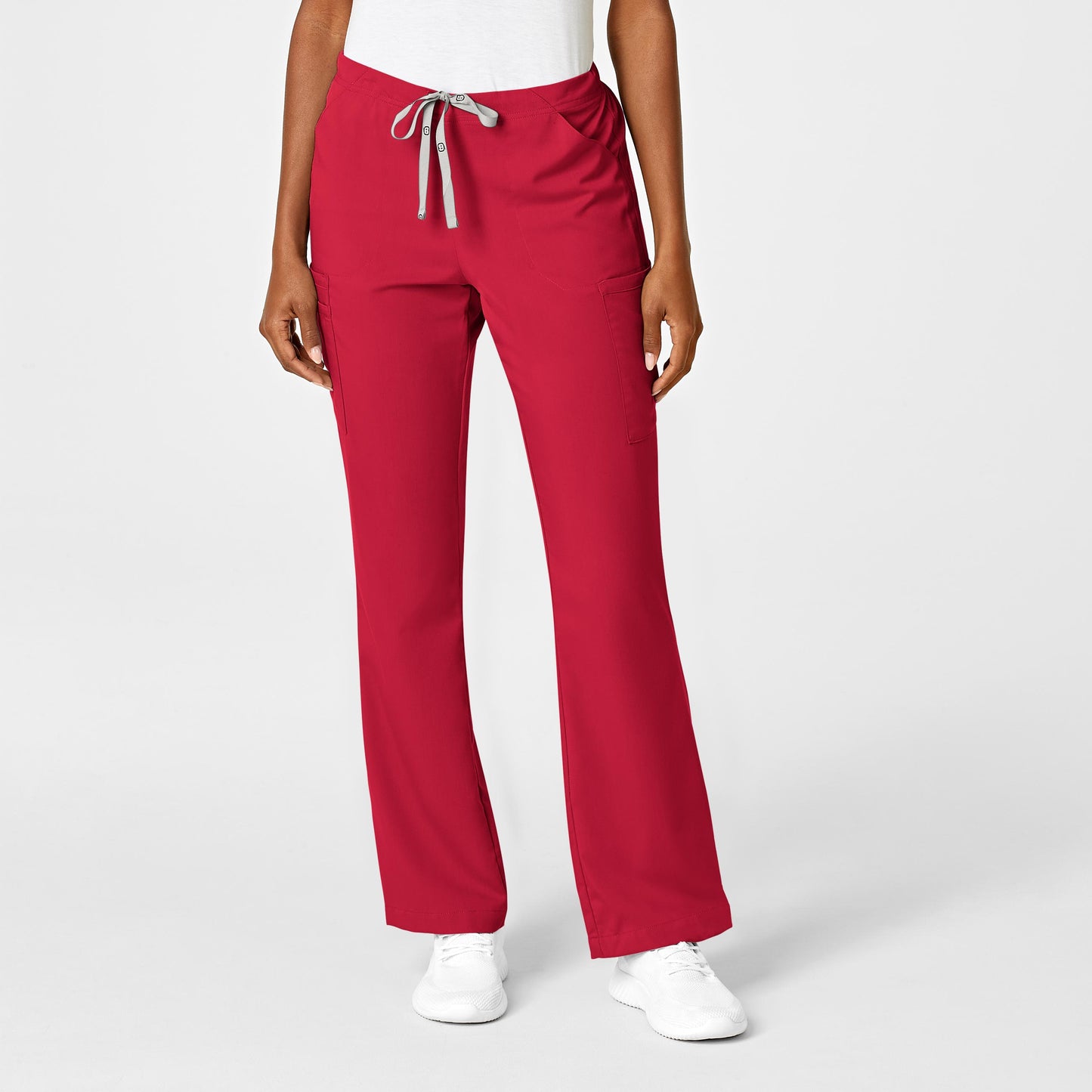 Wink PRO Women's Moderate Flare Leg Cargo Scrub Pants -Red- Regular