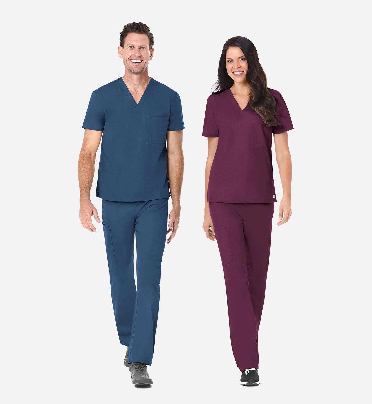 Maevn Unisex V-Neck Scrub Top – Red Panda