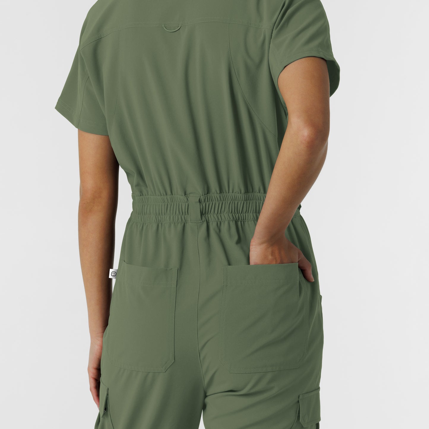 Wink RENEW Women's Cargo Jogger Scrub Jumpsuit - Olive