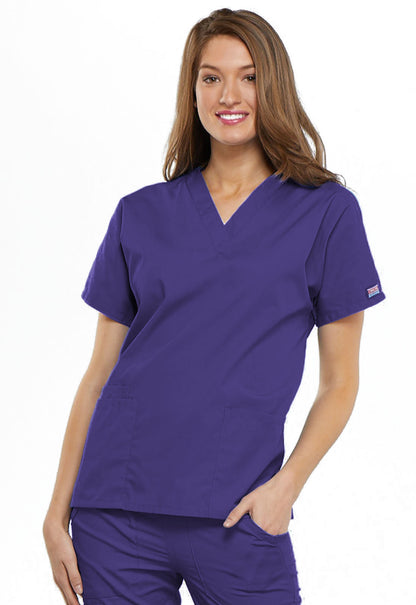 Cherokee V-Neck Top in Grape WW Originals 4700