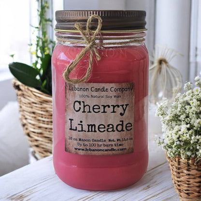 Cherry Limeade Soy Candle - Handcrafted in Missouri