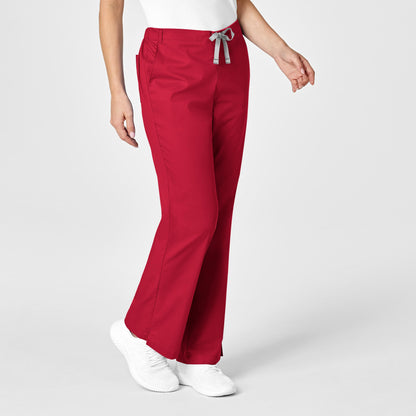 WonderWORK Women's Flare Leg Scrub Pant - Red