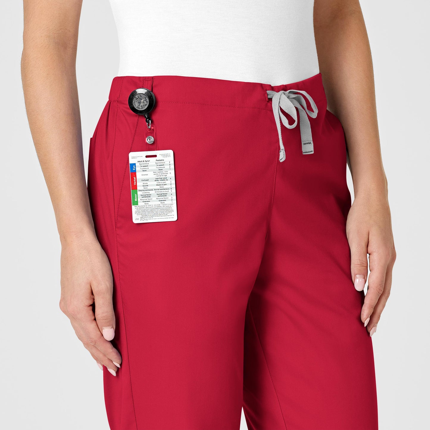 WonderWORK Women's Flare Leg Scrub Pant - Red