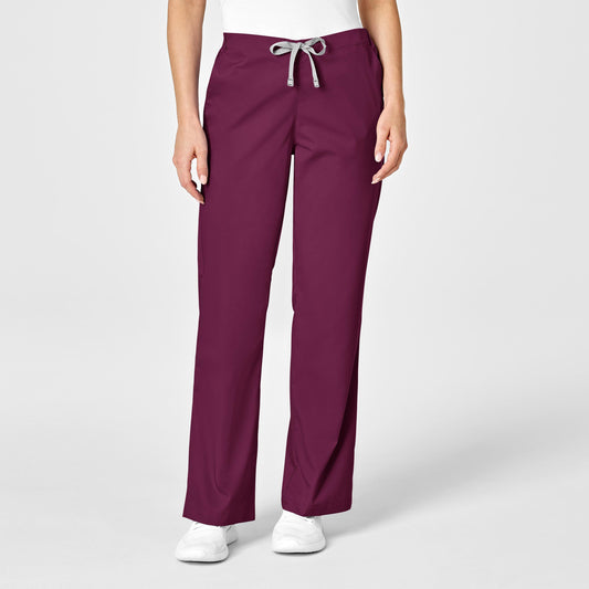 WonderWORK Women's Flare Leg Scrub Pant - Wine