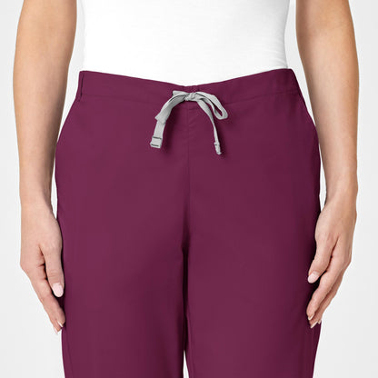 WonderWORK Women's Flare Leg Scrub Pant - Wine