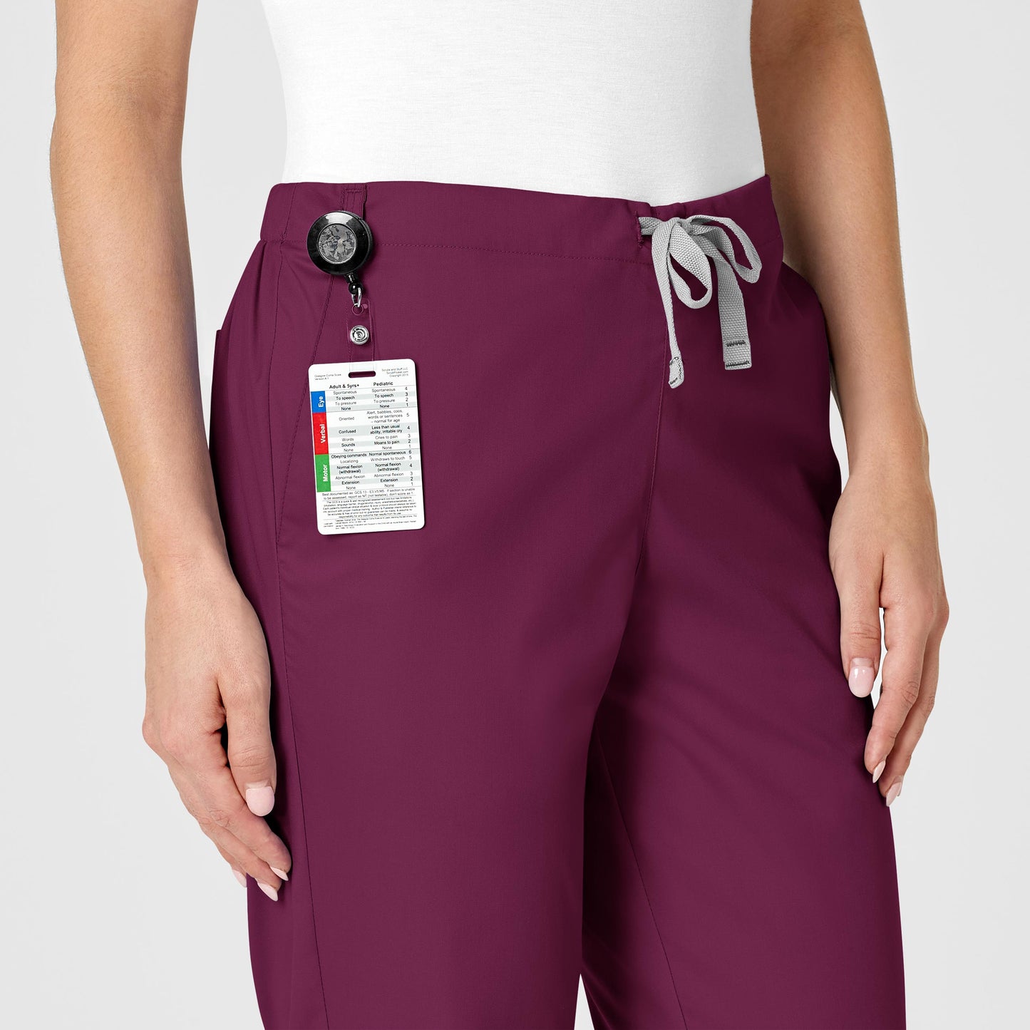 WonderWORK Women's Flare Leg Scrub Pant - Wine