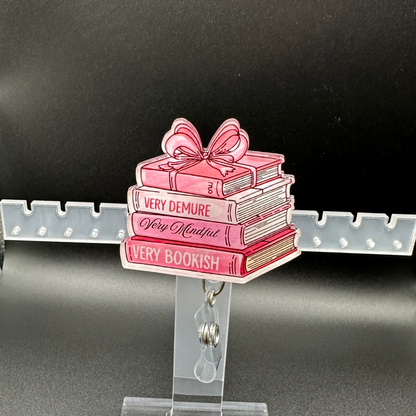 Stack of Books Acrylic Badge Holder
