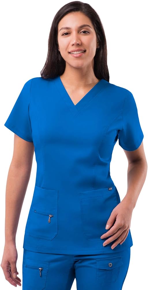 Uniforme médico Adar Pro para mujer: blusa médica con escote en V elevado