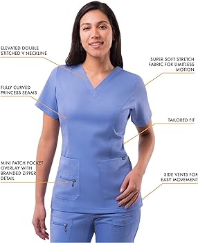 Adar Pro Scrubs for Women - Elevated V-Neck Scrub Top