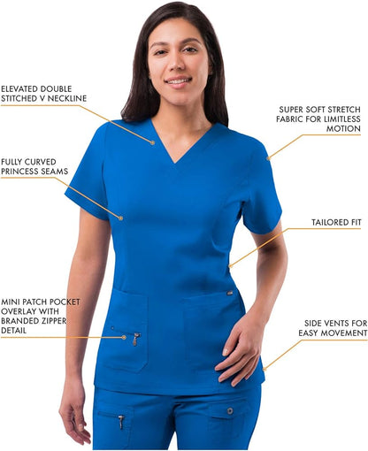 Adar Pro Scrubs for Women - Elevated V-Neck Scrub Top