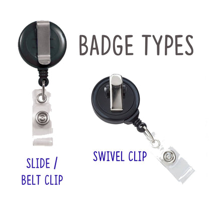 Medical Assistant Neon Bow Acrylic Retractable Badge Reel: Slide/Belt Clip