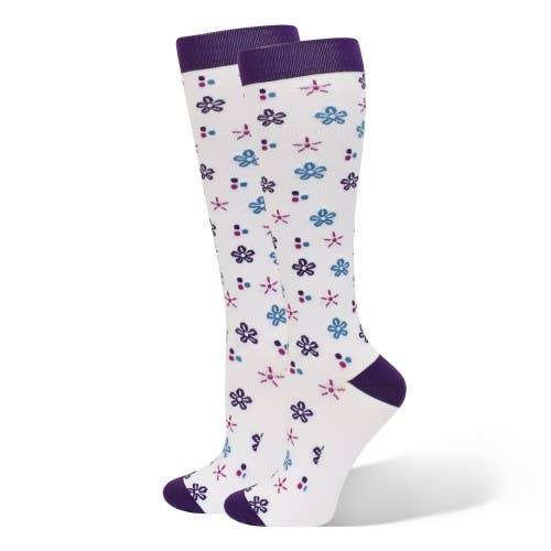 Fashion Compression  Flower Bursts Socks: 94809 XL