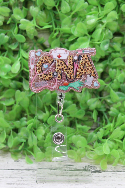 CNA Leopard on Pink Badge Reel