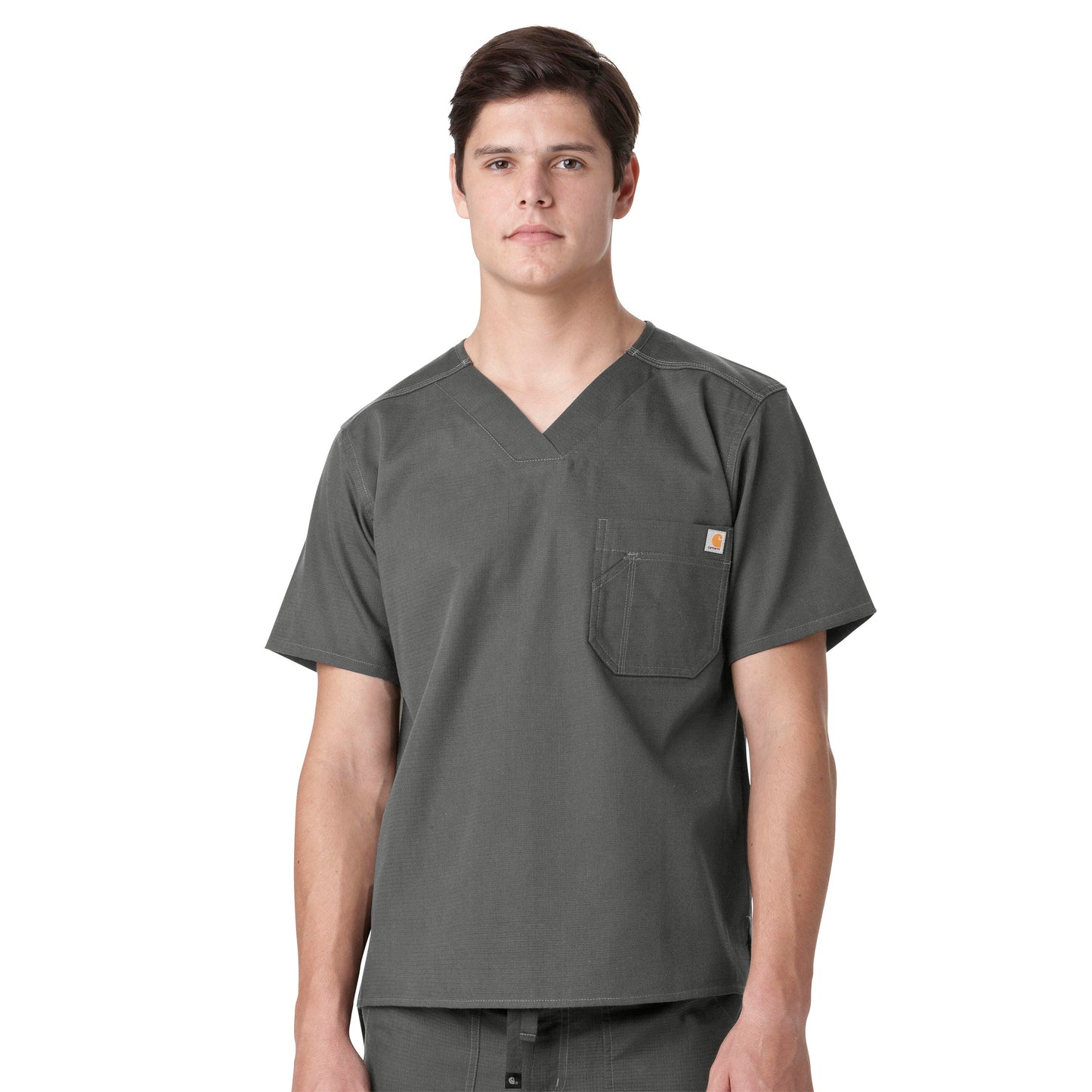 Carhartt Ripstop & Sub-Scrubs Men's Utility Scrub Top - Dark Pewter