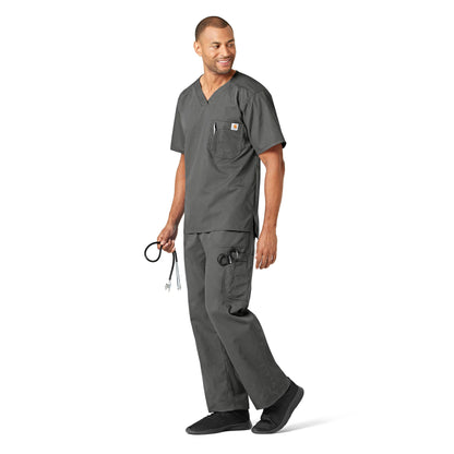 Carhartt Ripstop & Sub-Scrubs Men's Utility Scrub Top - Dark Pewter