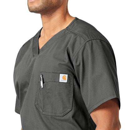 Carhartt Ripstop & Sub-Scrubs Men's Utility Scrub Top - Dark Pewter