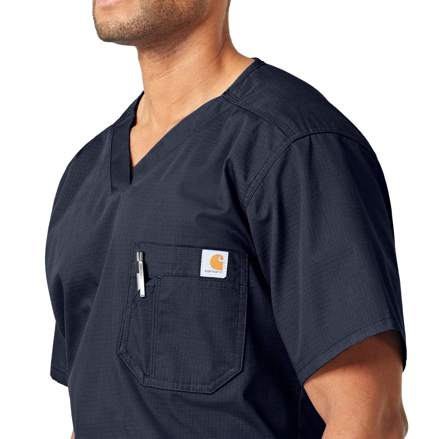 Carhartt Ripstop & Sub-Scrubs Men's Utility Scrub Top - Navy