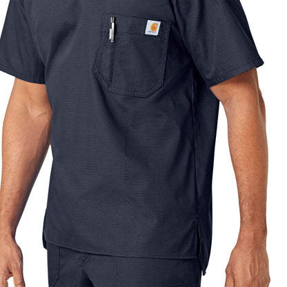 Carhartt Ripstop & Sub-Scrubs Men's Utility Scrub Top - Navy