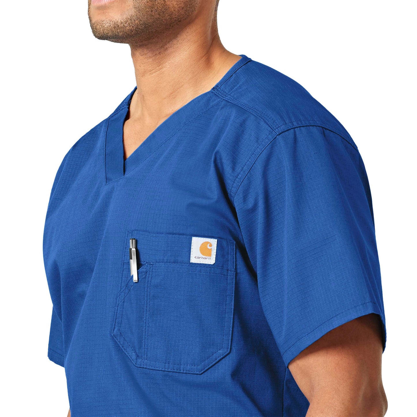 Carhartt Ripstop & Sub-Scrubs Men's Utility Scrub Top - Royal