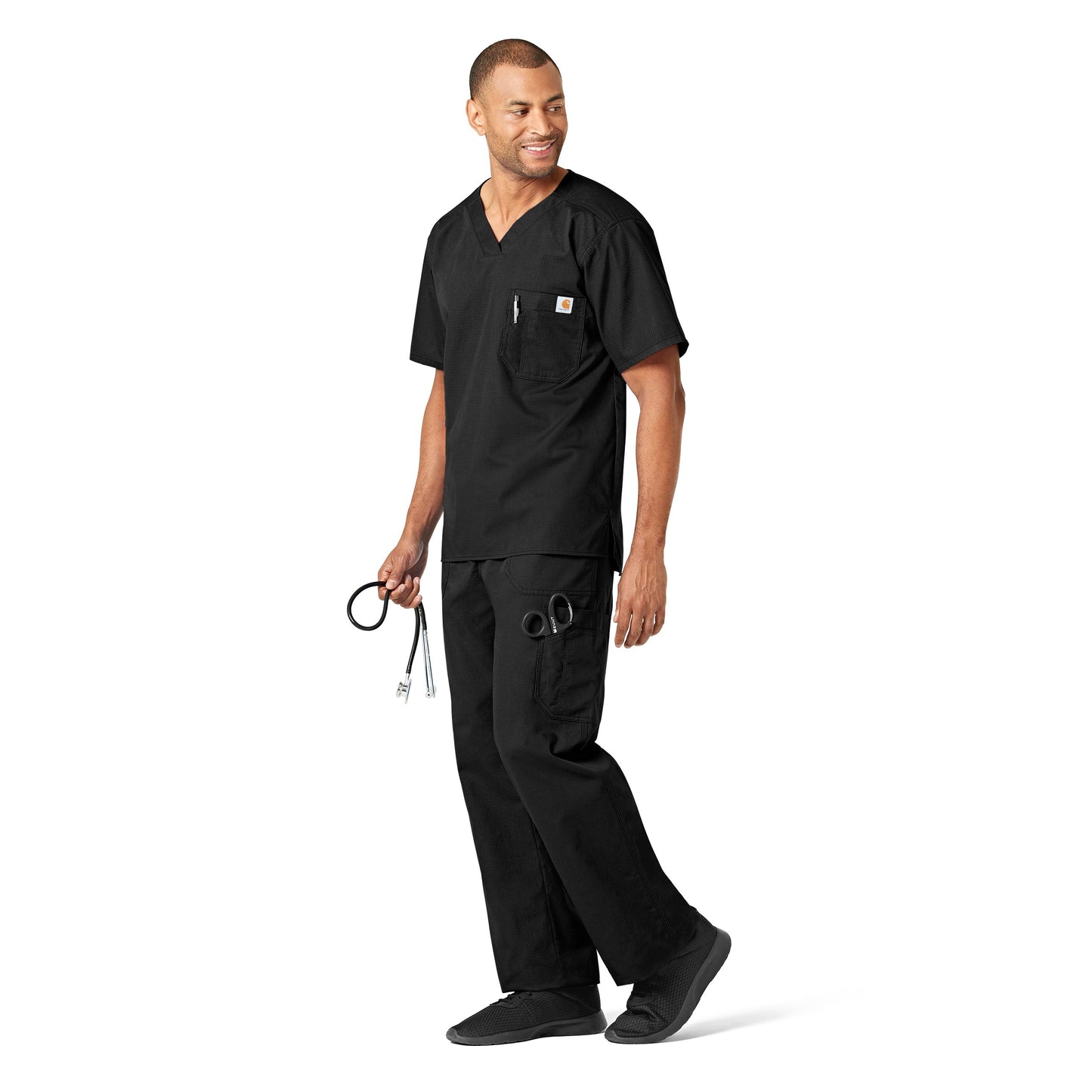 Carhartt Ripstop & Sub-Scrubs Men's Utility Scrub Top - Black