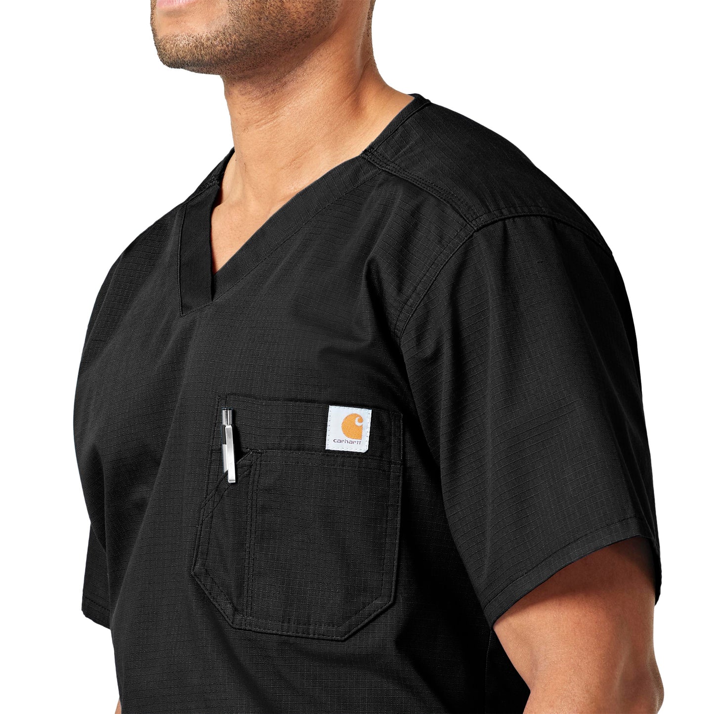 Carhartt Ripstop & Sub-Scrubs Men's Utility Scrub Top - Black