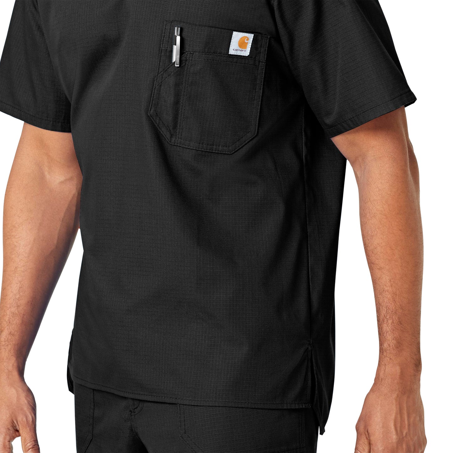 Carhartt Ripstop & Sub-Scrubs Men's Utility Scrub Top - Black