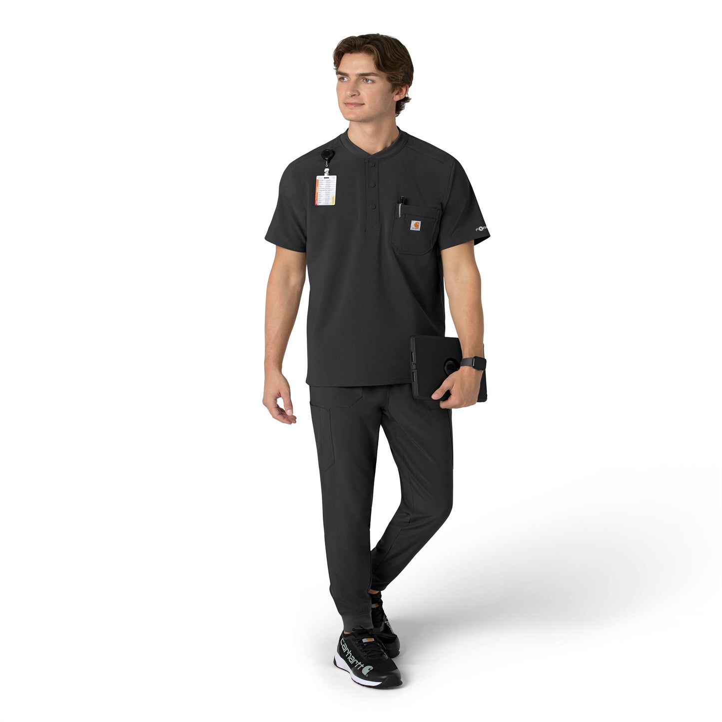 Carhartt Force Cross-Flex Men's Henley Scrub Top