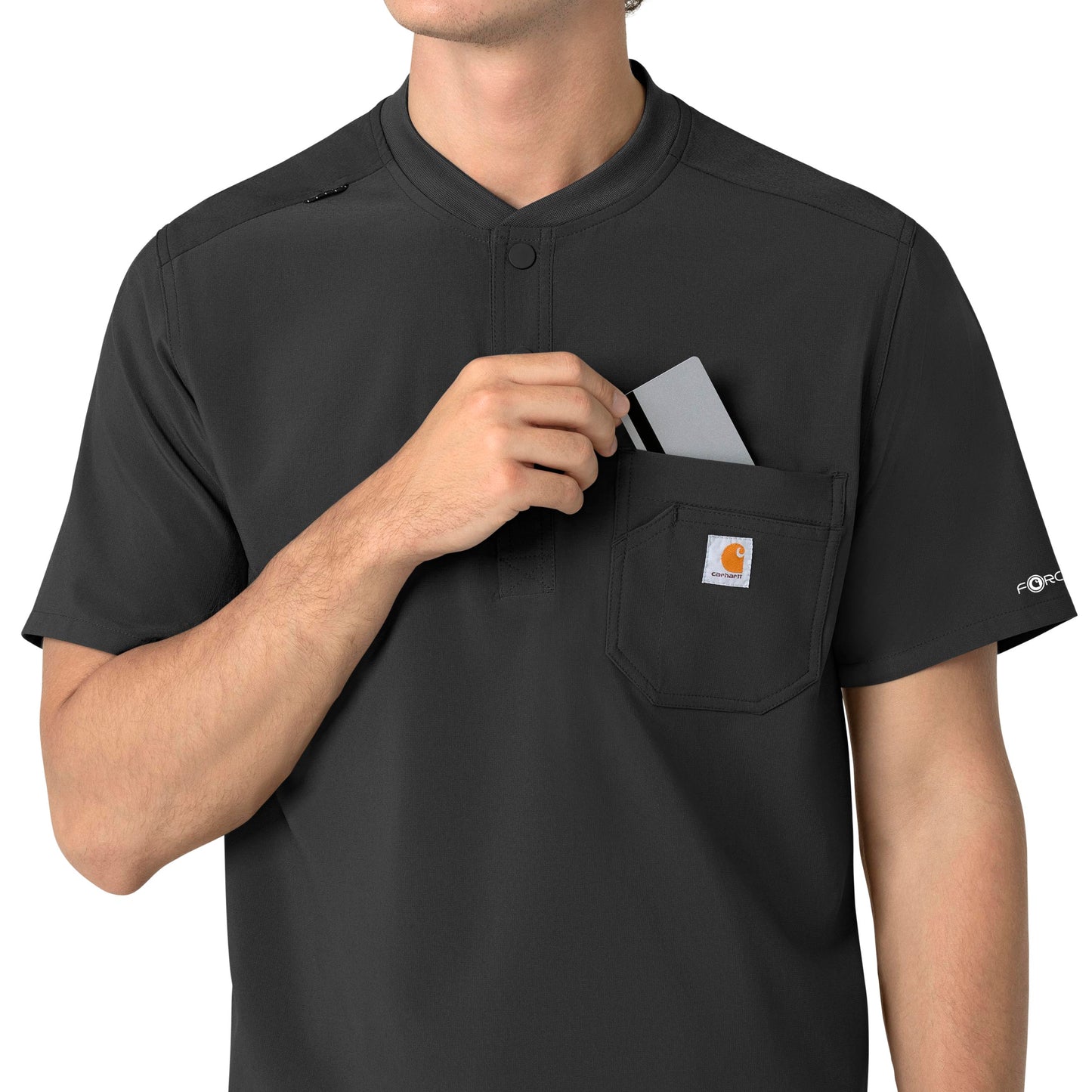 Carhartt Force Cross-Flex Men's Henley Scrub Top