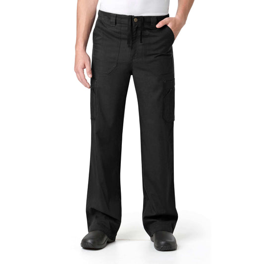 Pantalones médicos cargo Carhartt Ripstop &amp; Sub-Scrubs con corte de bota y 8 bolsillos para hombre, color negro