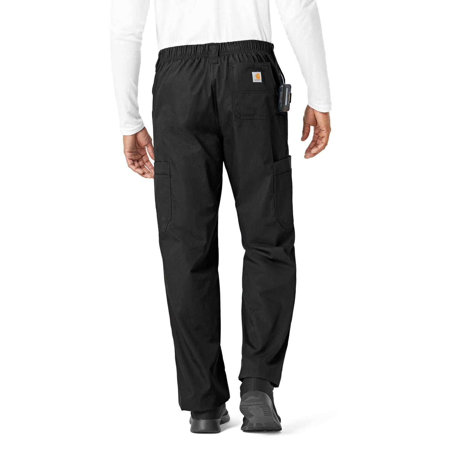 Carhartt Ripstop & Sub-Scrubs Men's Boot Cut 8-Pocket Cargo Scrub Pants-Black