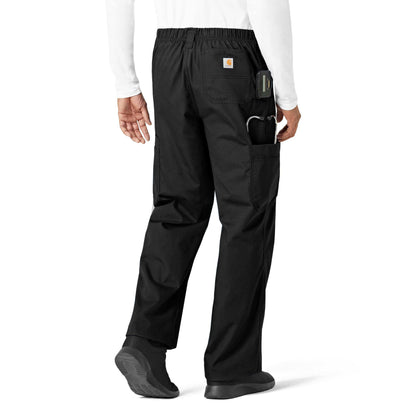 Carhartt Ripstop & Sub-Scrubs Men's Boot Cut 8-Pocket Cargo Scrub Pants-Black