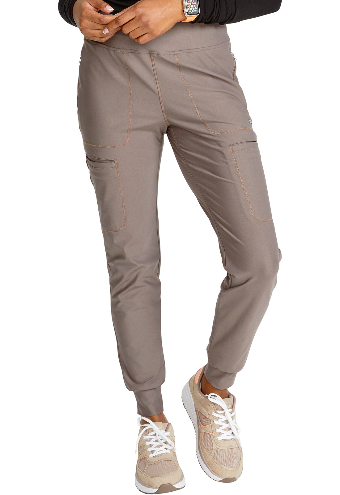 Cherokee Form Mid Rise Tapered Leg Drawstring Pant