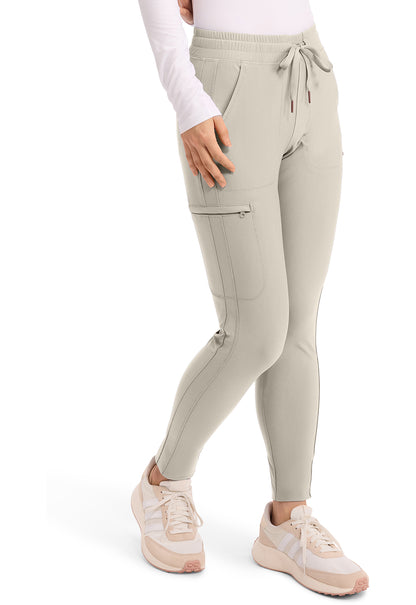 Cherokee Form Mid Rise Tapered Leg Drawstring Pant-Petite