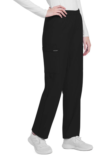 Cherokee WW Originals Ultra Mid Rise Pull-on Slim Leg Cargo Pant Black