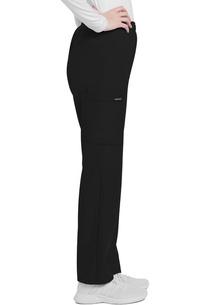 Cherokee WW Originals Ultra Mid Rise Pull-on Slim Leg Cargo Pant Black