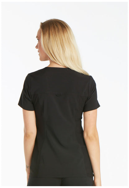 Cherokee iFlex V-Neck Top in Black