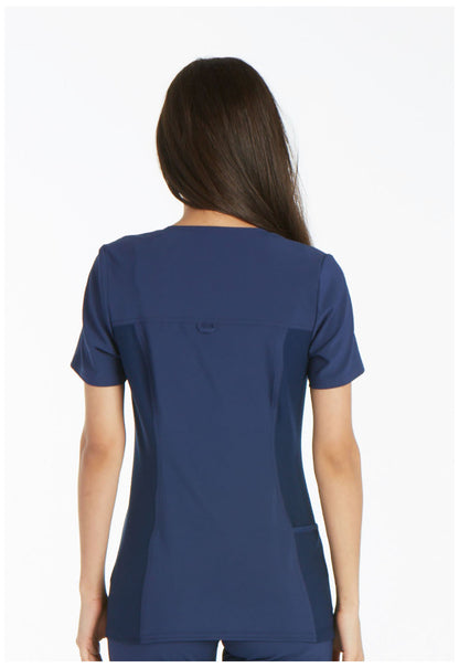 Cherokee iFlex V-Neck Top in Navy