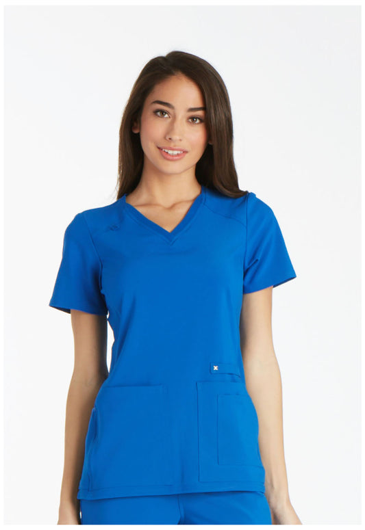 Cherokee iFlex V-Neck Top in Royal