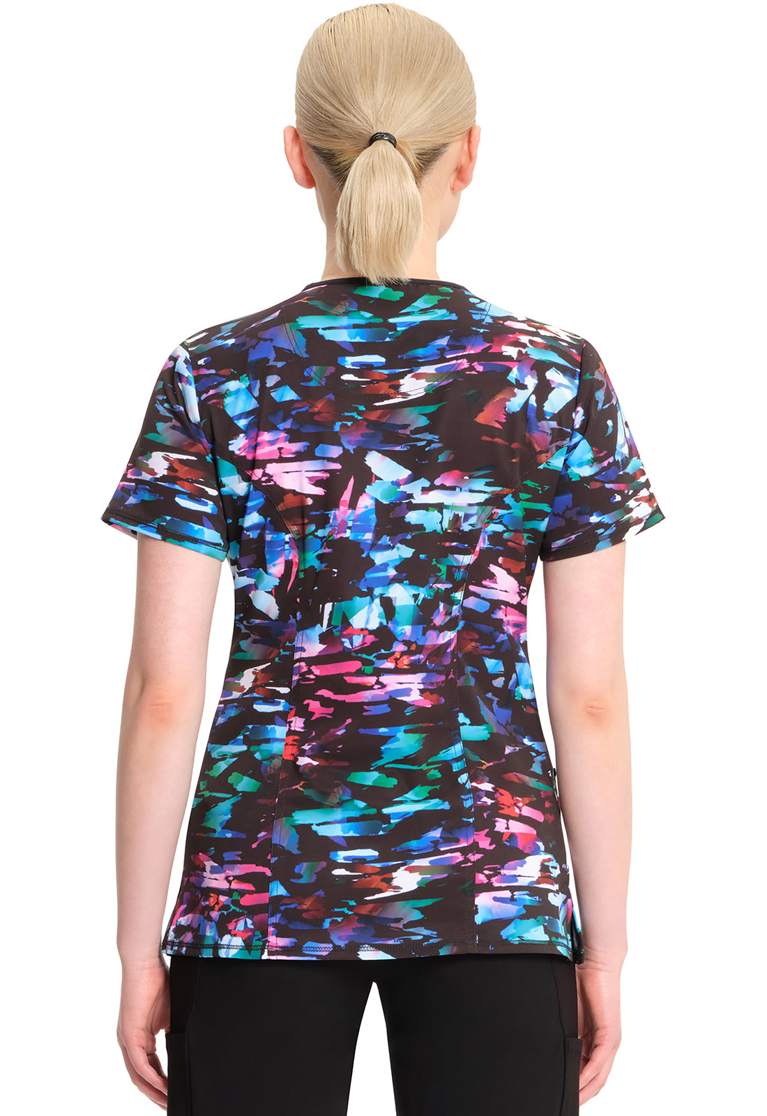 Infinity Round Print Neck Top in Kaleidoscopic