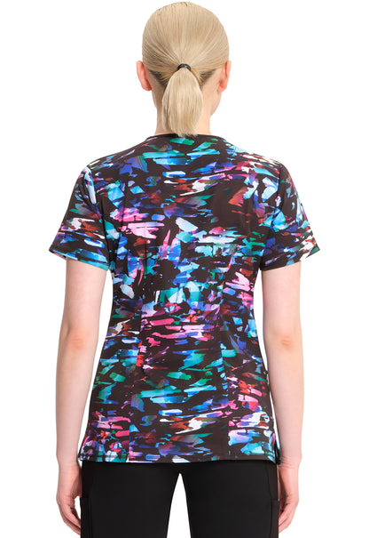 Infinity Round Print Neck Top in Kaleidoscopic