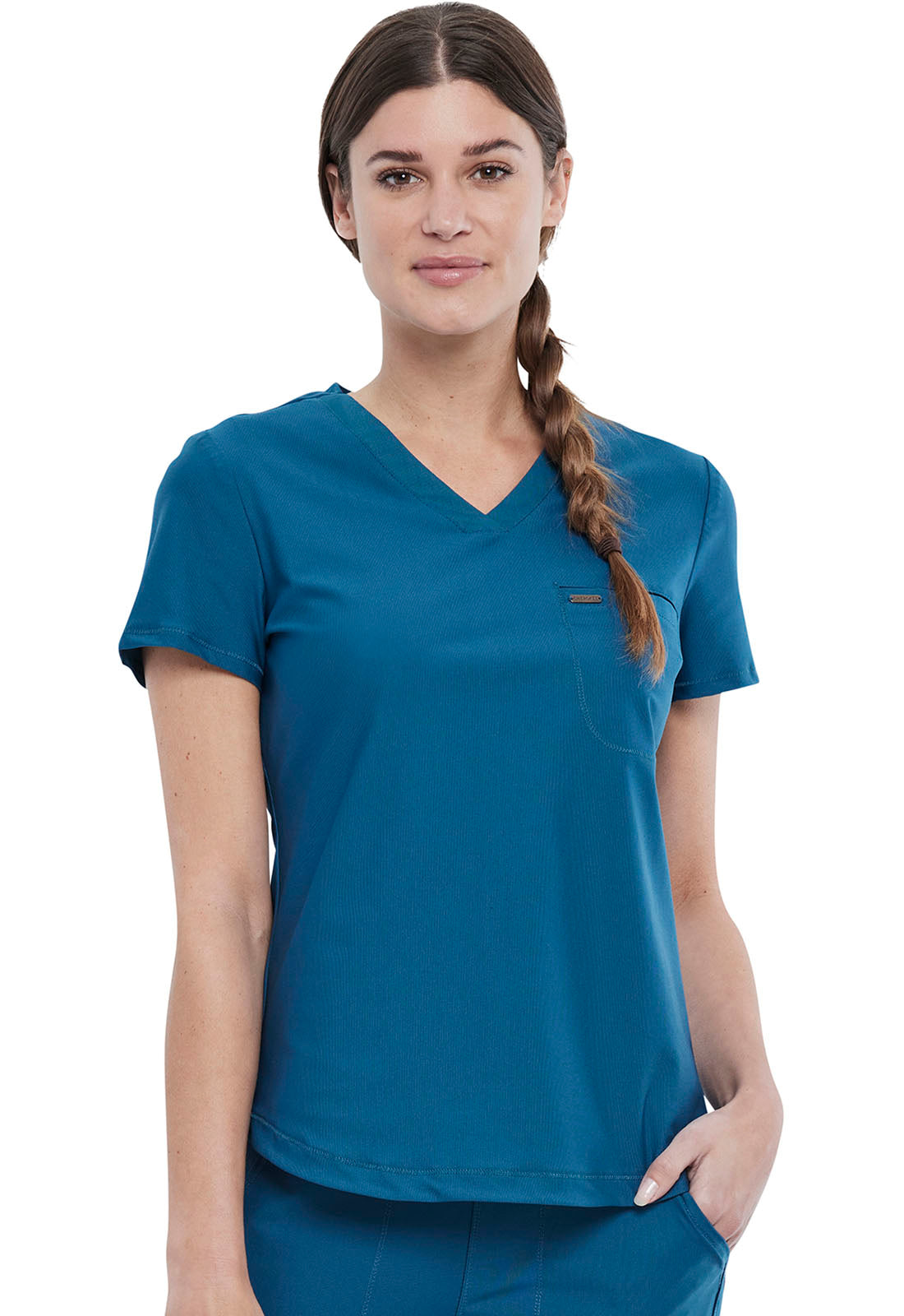 Cherokee Form Tuckable V-Neck Top-CK819