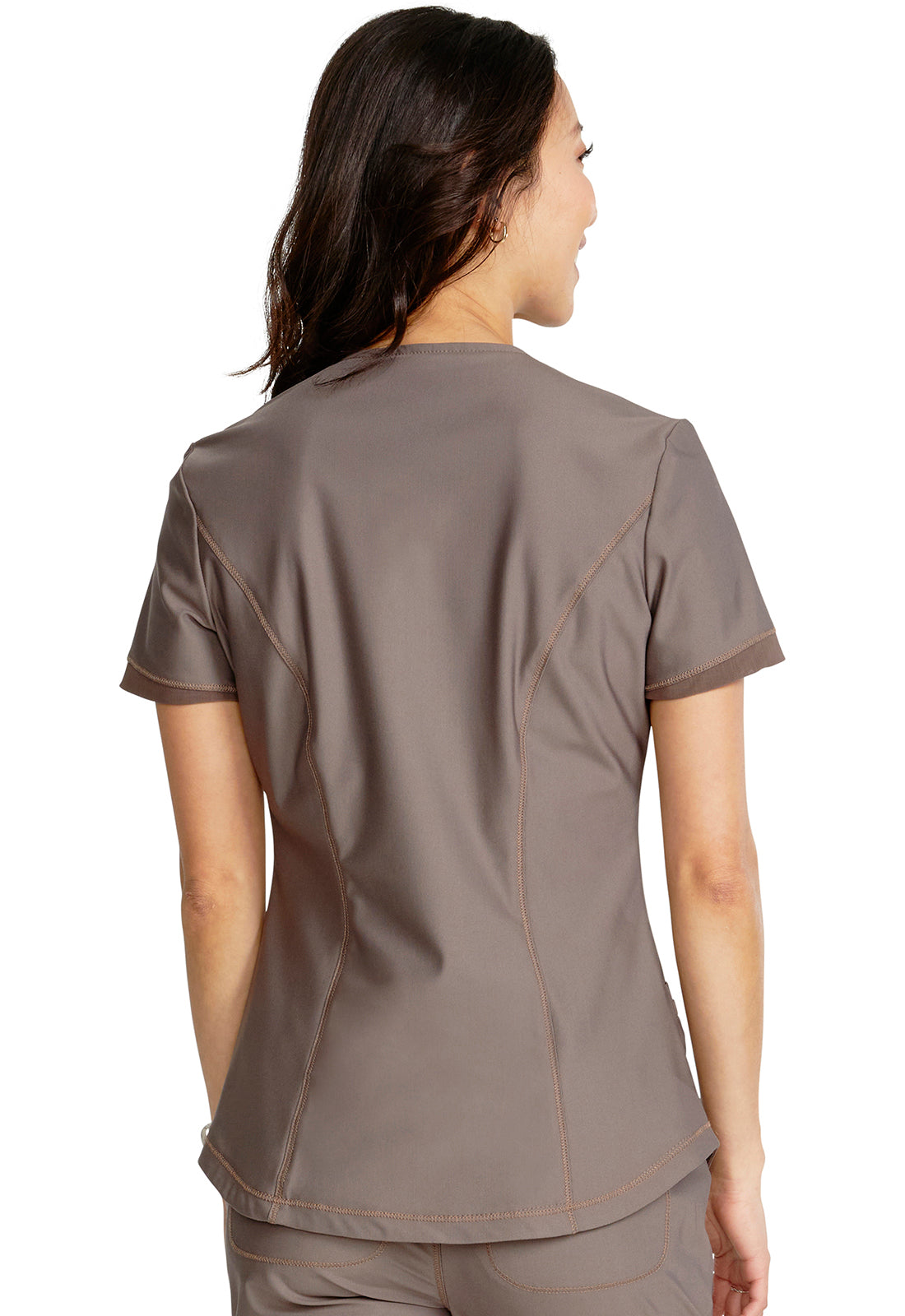 Cherokee Form V-Neck Top in Iron