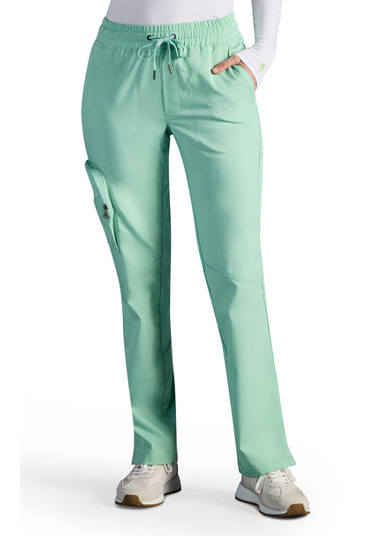 Veronica Drawstring Straight Leg Pant in Desert Sage HH X DR KWANE