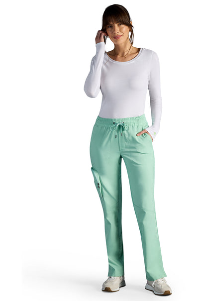 Veronica Drawstring Straight Leg Pant in Desert Sage HH X DR KWANE