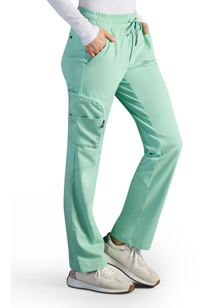 Veronica Drawstring Straight Leg Pant in Desert Sage HH X DR KWANE