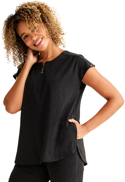 Healing Hands Purple Label JACQUARD Jayden Top in Black