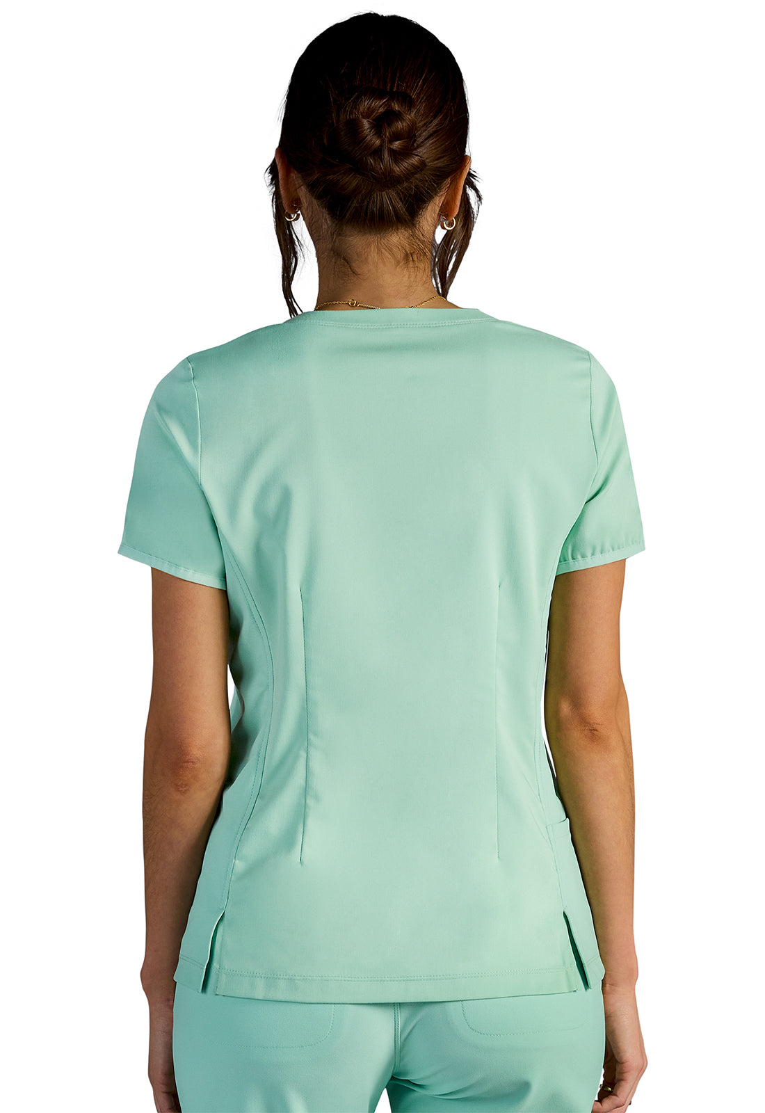 Vivian V-Neck Top in Desert Sage HH X DR KWANE